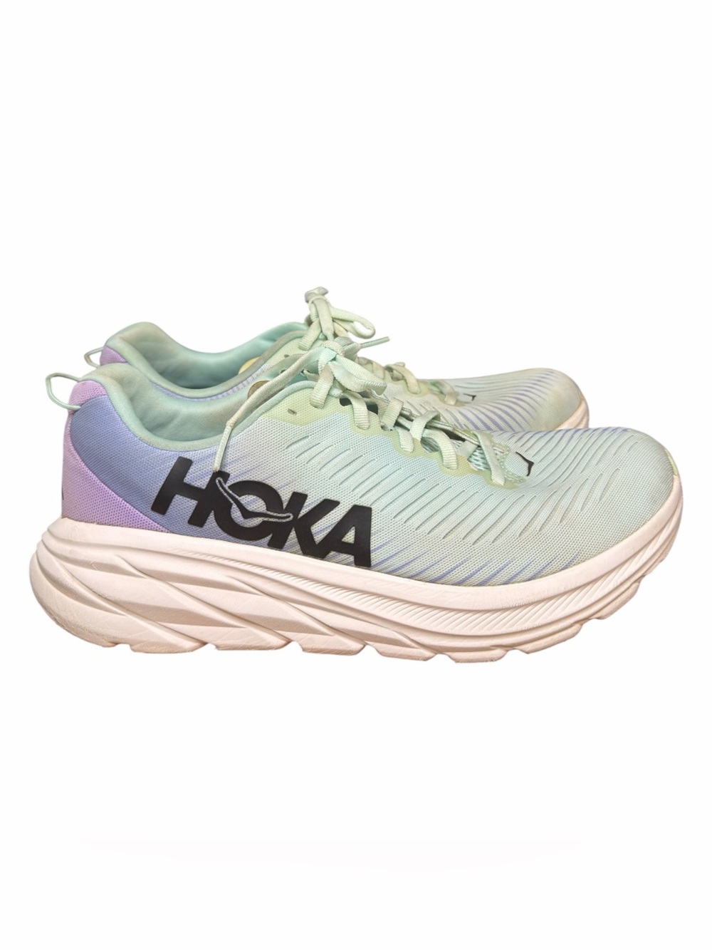 Hoka Rincon 3 Women’s 9.5B Sunlit Ocean Airy Blue Running Shoes Cleaned EUC